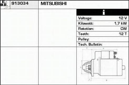 EDR 913034 - Starter autospares.lv