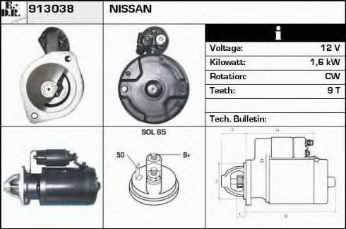 EDR 913038 - Starter autospares.lv