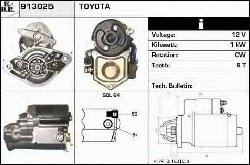 EDR 913025 - Starter autospares.lv