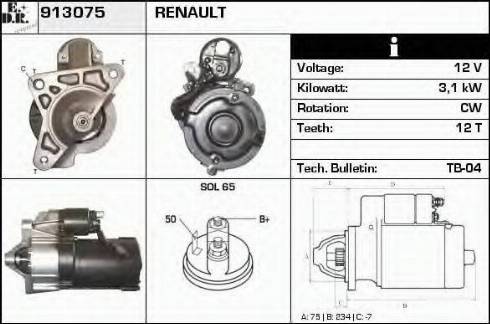 EDR 913075 - Starter autospares.lv