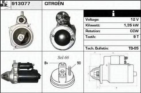 EDR 913077 - Starter autospares.lv