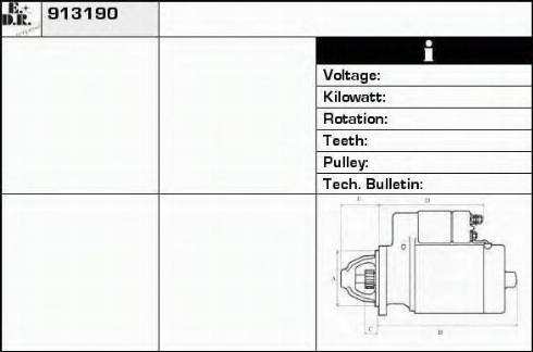 EDR 913190 - Starter autospares.lv