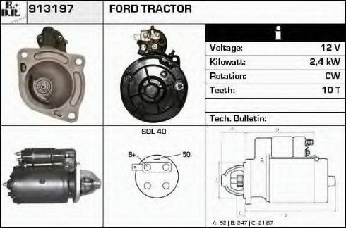 EDR 913197 - Starter autospares.lv