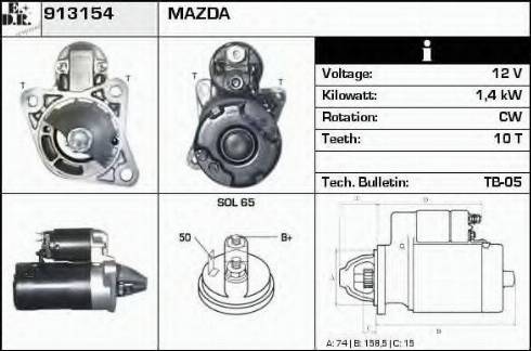 EDR 913154 - Starter autospares.lv