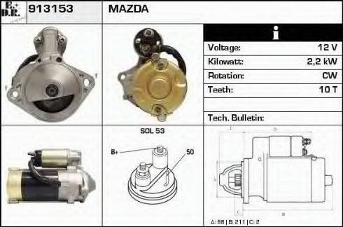 EDR 913153 - Starter autospares.lv