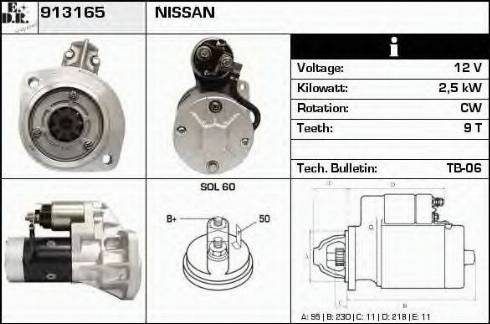 EDR 913165 - Starter autospares.lv