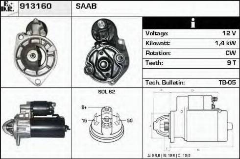 EDR 913160 - Starter autospares.lv