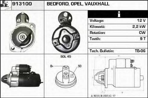 EDR 913100 - Starter autospares.lv