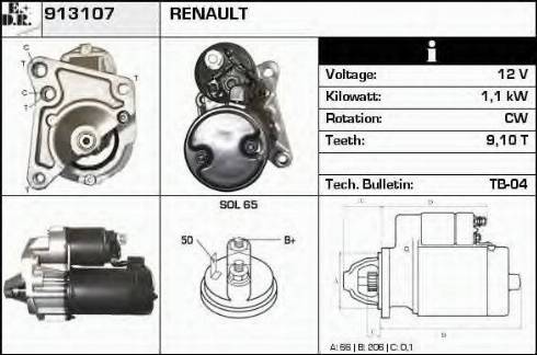 EDR 913107 - Starter autospares.lv