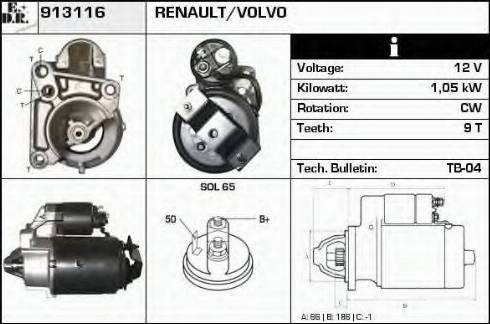 EDR 913116 - Starter autospares.lv