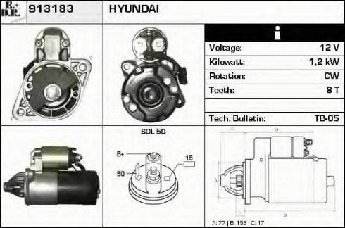 EDR 913183 - Starter autospares.lv