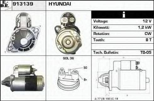 EDR 913139 - Starter autospares.lv