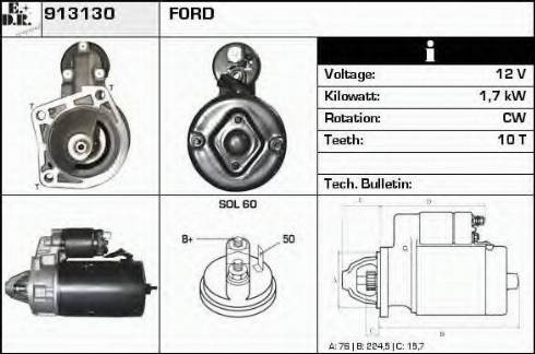 EDR 913130 - Starter autospares.lv