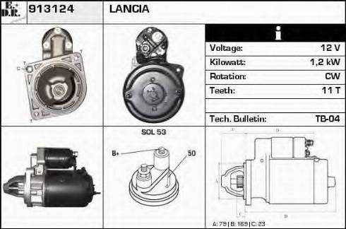 EDR 913124 - Starter autospares.lv