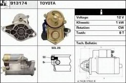 EDR 913174 - Starter autospares.lv