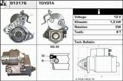 EDR 913176 - Starter autospares.lv