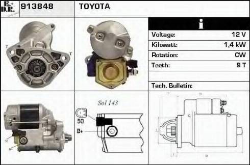 EDR 913848 - Starter autospares.lv