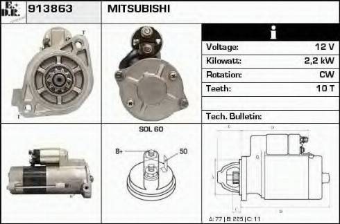 EDR 913863 - Starter autospares.lv