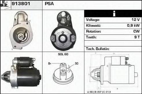 EDR 913801 - Starter autospares.lv