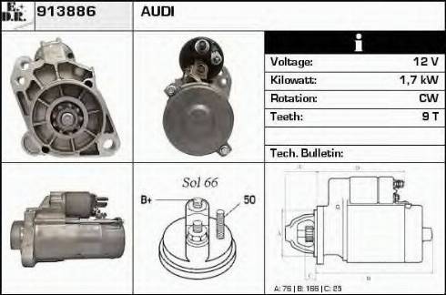 EDR 913886 - Starter autospares.lv