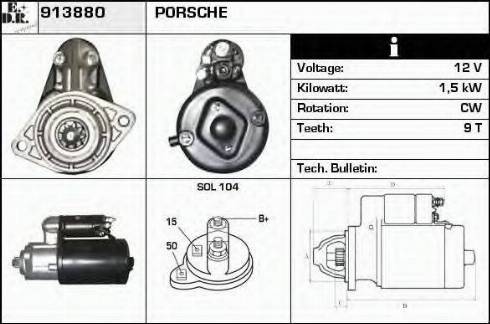 EDR 913880 - Starter autospares.lv