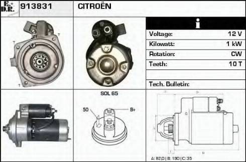 EDR 913831 - Starter autospares.lv