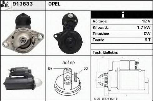 EDR 913833 - Starter autospares.lv