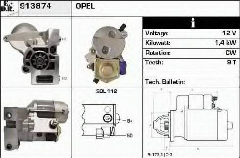 EDR 913874 - Starter autospares.lv