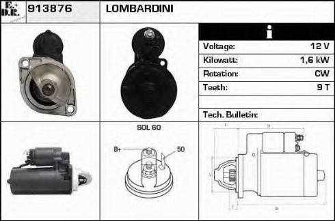 EDR 913876 - Starter autospares.lv