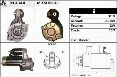 EDR 913344 - Starter autospares.lv