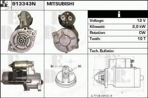 EDR 913343N - Starter autospares.lv