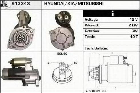 EDR 913343 - Starter autospares.lv