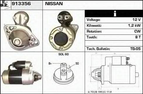 EDR 913356 - Starter autospares.lv