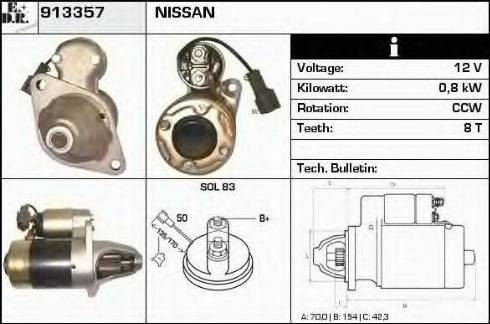 EDR 913357 - Starter autospares.lv