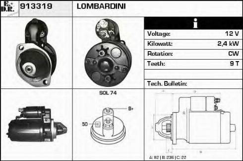 EDR 913319 - Starter autospares.lv