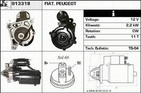 EDR 913318 - Starter autospares.lv