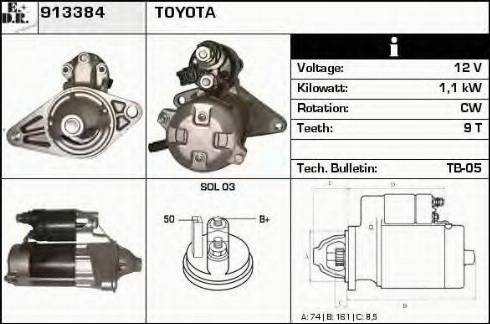 EDR 913384 - Starter autospares.lv