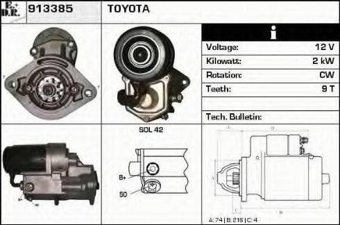 EDR 913385 - Starter autospares.lv