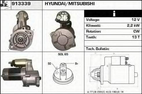 EDR 913339 - Starter autospares.lv