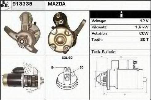 EDR 913338 - Starter autospares.lv