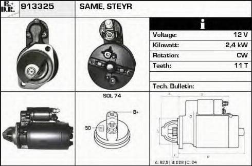 EDR 913325 - Starter autospares.lv