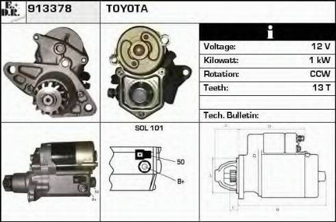 EDR 913378 - Starter autospares.lv