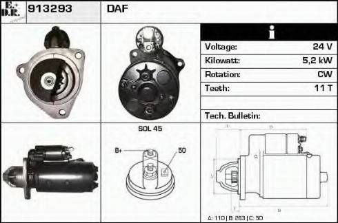 EDR 913293 - Starter autospares.lv