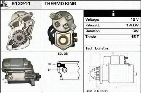 EDR 913244 - Starter autospares.lv