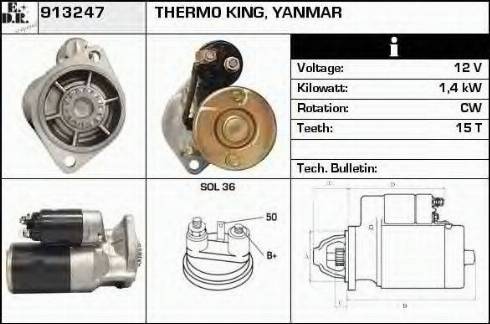 EDR 913247 - Starter autospares.lv