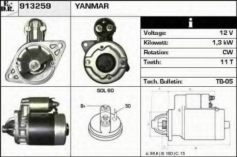 EDR 913259 - Starter autospares.lv