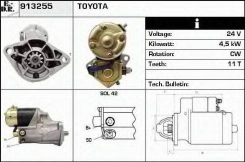 EDR 913255 - Starter autospares.lv