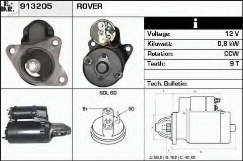 EDR 913205 - Starter autospares.lv