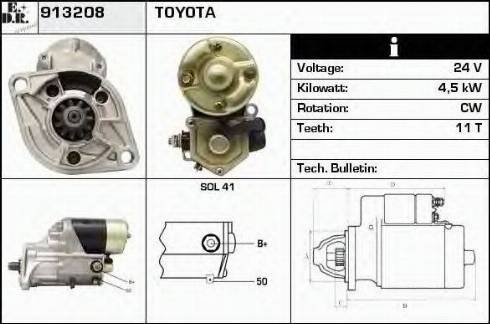 EDR 913208 - Starter autospares.lv