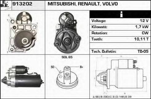 EDR 913202 - Starter autospares.lv